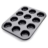 12'li Muffin ve Cupcake Fırın Tepsisi – Yapışmaz Metal Kek Kalıbı, 12 Gözlü Muffin Kabı, - Çok Renkli