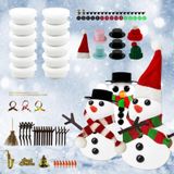 12'li Paket Noel Kardan Adam El Sanatları, Kendin Yap Kardan Adam Seti, Bir Kardan Adam Yapın Kış İç Mekan Dekorasyonları, Yaratıcı Hava Kuru Modelleme Kili, Noel Etkinlikleri Kardan Adam Yapımı Kiti