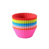 12'li Silikon Yıkanabilir Tekrar Kullanıma Uygun Cupcake Muffin Tart Puding 7 cm lik Kalıp