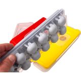 12'li Yuvarlak Silikon Tabanlı Kapaklı Bas Çıkar Buz Kalıbı 26X9 Cm, 12'li Silikon Tabanlı Bu - Çok Renkli