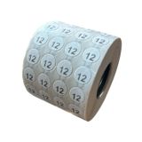 12No Yapışkanlı Sticker Etiket Beden Etiketi (5000 Adet)