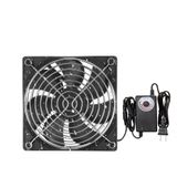 12V 120mmx25mm 4.7 inç Küçük Çift Bilyalı Rulman Pencere Fanı IP44 Nem Geçirmez PC Kasa Fanlar Ayarlanabilir Hız Kontrol Cihazı ile 3V-12V 1000-3000RPM Kompakt Alanlar için