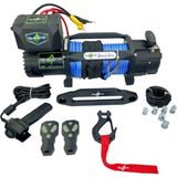 12V 13500 Lb Mavi Sentetik Halatlı Offroad Vinci