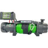 12V 13500 Lb Yeşil Sentetik Halatlı Offroad Vinci