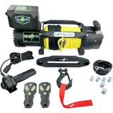 12V 13500LB Sarı Sentetik Halatlı Vinç