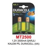 1,2V 2500Ma Şarjlı Kalem Pil Duracell (Aa)