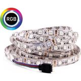 12V 3 Çipli Rgb Şerit LED 5 Metre Trafosuz, Renkli ve Eklenebilir - Ahşap - Beyaz