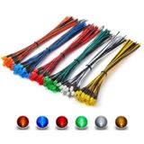 12v 3mm Diffused Mantar Led 0,22mm²20 Cm Kablolu Kırmızı 5adet