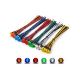 12v 3mm Diffused Mantar Led 0,22mm²20 Cm Kablolu Yeşil 5adet