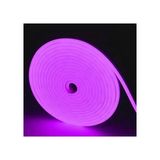 12V 5 Neon LED Şerit Işık | Prize Tak Çalıştır | Anahtarlı Fişli 1.5m Kablo | Esnek Silikonlu LED - Mor