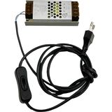 12V 5A Ultra Slim LED Trafo – 60W Ince Kasa Anahtarlı Fişli LED Adaptör - 5 Amper