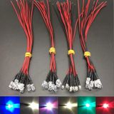 12V 5Mm Flaşör Şeffaf Led Renkler 20 Cm Kablolu 1 Adet Beyaz