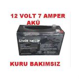 12v 7ah Akü 12volt 7amper Bakımsız Kuru Akü Ups Aküsü Oyuncak Araba Aküsü