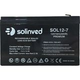 12V 7AH Solinved Premium Kuru Tip Akü, UPS ve Alarm Sistemleri İçin Bakımsız Güç Kaynağı