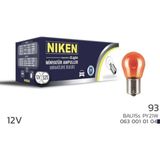 12V 93 Ampul YT (PY21W) Amber BAU15S (10'lu) - Sarı - 93_AmberYT