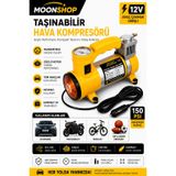 12V Araç Hava Kompresörü 150 PSI Taşınabilir Lastik Şişirme Pompası Çakmak Girişli Oto Hava Basınç Cihaz