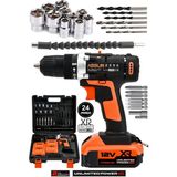 12V Çelik Şanzımanlı Bakır Sargılı Çift Akülü Matkap Vidalama - Seçenek 1