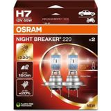 12V H7 220 Fazla Isık + 4000K + 20 Beyaz Isık Ampul Takımı 64210NB220-2HB