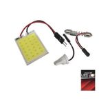 12V Led Oto Ampul 24 SMD Panel Tavan Aydınlatma Ampulü Beyaz Işık Dönüştürücü Adaptörlü Oscar OSN-0753