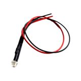 12V Mantar LED Kablolu 5 Adet 4.8mm Yeşil Şeffaf - 20 Cm