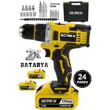 12V Metal Şanzıman Şarjlı Matkap 24 Parça Akülü Vidalama Akülü Matkap Seti