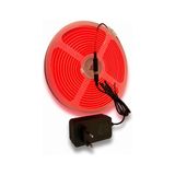 12V Neon LED Şerit Aydınlatma - 10W Esnek Gün Işığı (6X12MM) - Adaptörlü Tak Çalıştır Set - 5 m - Kırmızı