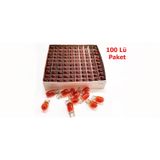 12V T10 W5W Dipsiz Park Gösterge Ampulü 100 Adet Turuncu Dipsiz