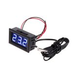 12V Termometre Su Geçirmez Sıcaklık Sensörü - Mavi