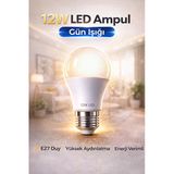 12W Gün Işığı Led Ampul E27 Duy – Yüksek Aydınlatma Enerji Verimli Tasarruflu
