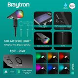 12W Rgb Solar Güneş Enerjili Bahçe Saplama Armatür Ip65 Su Geçirmez Kazıklı Aydınlatma