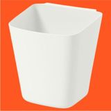 12x11 Cm Askılı Saksı Kutu Sepet Kaşıklık Beyaz 2 Adet