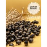 12X14 mm Oval Ahşap Boncuk (50 Gram 62 Adet) Makrome Çanta Tasarım Tahta Delik Çapı 5 mm - Kahverengi