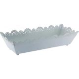 12X31cm Metal Tepsi Saksi Dikdortgen Sepet