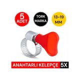 13-19 Mm Kendinden Kelebek Anahtarlı Hortum Kelepçesi 5x Diğer