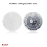 13.56Mhz UID Değiştirilebilir 25mm Rfid Etiket Nfc Okunabilir Yazılabilir Göstergeç 13.56 Mhz