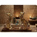 13 cm-18 cm ebatlarda kırılmaz polyester 2 li kedi biblo A-1066