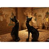 13 cm-18 cm ebatlarda kırılmaz polyester 2 li kedi biblo a-1066b