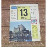 13 Eylül 1968 Cuma Ülkü Takvimi Yaprağı (Sahafiye Kitap)