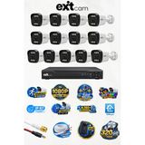 13 Kameralı Güvenlik Kamera Seti 2Mp 1080P Full Hd Ahd – 320Gb Hdd, Renkli Gece Görüşü, Yüz Ve Araç Algılama