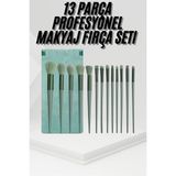 13 Parça Taşınabilir Kılıflı Profesyonel Makyaj Fırça Seti Pudra Allık Fondöten Fırçası ( Lisinya )