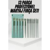 13 Parça Taşınabilir Kılıflı Profesyonel Makyaj Fırça Seti Pudra Allık Fondöten Fırçası Mir65326911