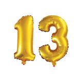 13 Yaş Sayı Folyo Balon Gold 40 İnç 100 cm