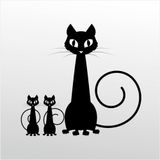 130 cm Aile Kedisi Folyo Sticker