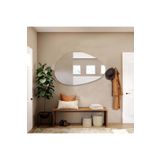 130 cm Asimetrik Duvar Dekorasyon Aynası - Konsol Üstü Salon Dekorasyon Aynası-171