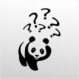 130 cm Panda Folyo Sticker