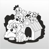 130 cm Tatlı Hayvanlar Folyo Sticker