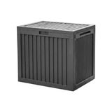 130 Lt Kapasiteye Sahip Kilitli Organizer Bahçe Sandığı, Gri Renk - 0-Koyu Mavi - 1 Adet