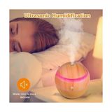 130 ml Hava Nemlendirici, Uçucu Yağ Aromaterapi Makinesi, Ev, Yatak Odası ve Ofis Için Yedi Renkli Işık ile Aroma Hava Difüzörü (Koyu Kahve)