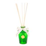 130 ml Yeşil Konik Cam Şişe Bambu Çubuklu White Jasmin Oda Kokusu
