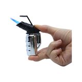 1300 Derece Turbo Torch Tek Pürmüz Kamp Pro Jet Çakmak Gümüş Gri Gümüş
